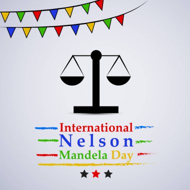 Arka plan illüstrasyon Nelson Mandela günü için
