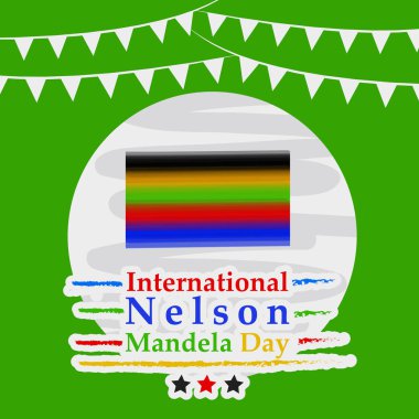 Arka plan illüstrasyon Nelson Mandela günü için