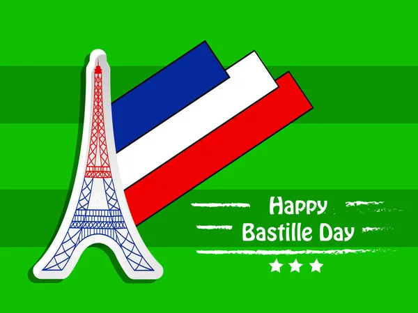 Illustration Background France Bastille Day — Stock Vector