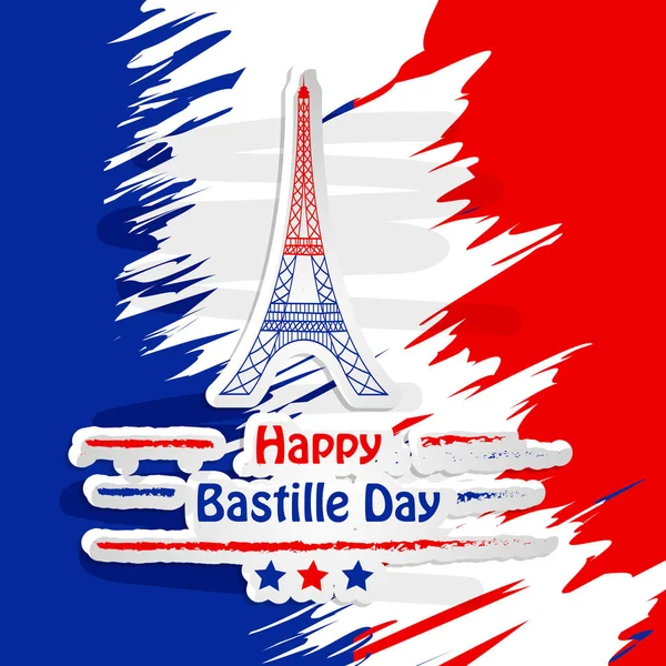 Illustration Background France Bastille Day — Stock Vector