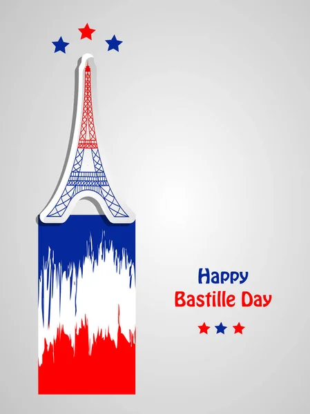 Illustration Background France Bastille Day — Stock Vector