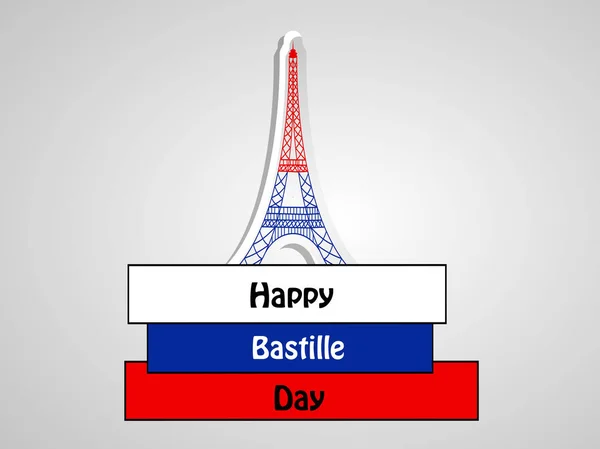 Illustration Background France Bastille Day — Stock Vector