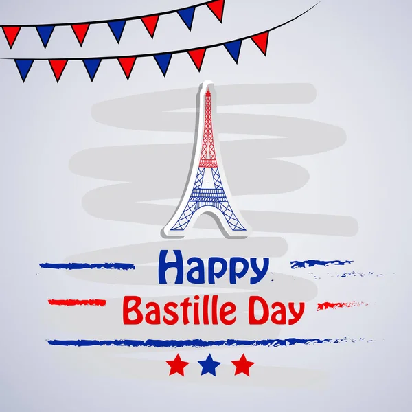 Illustration Des Hintergrundes Zum Französischen Bastille Tag — Stockvektor