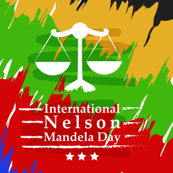 Arka plan illüstrasyon Nelson Mandela günü için