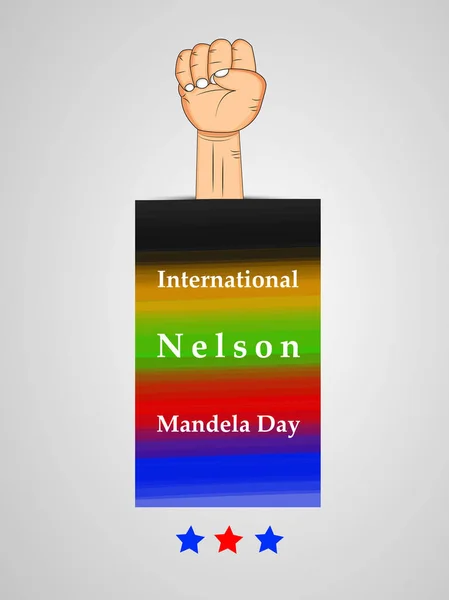 Ilustración Los Antecedentes Del Día Nelson Mandela — Vector de stock