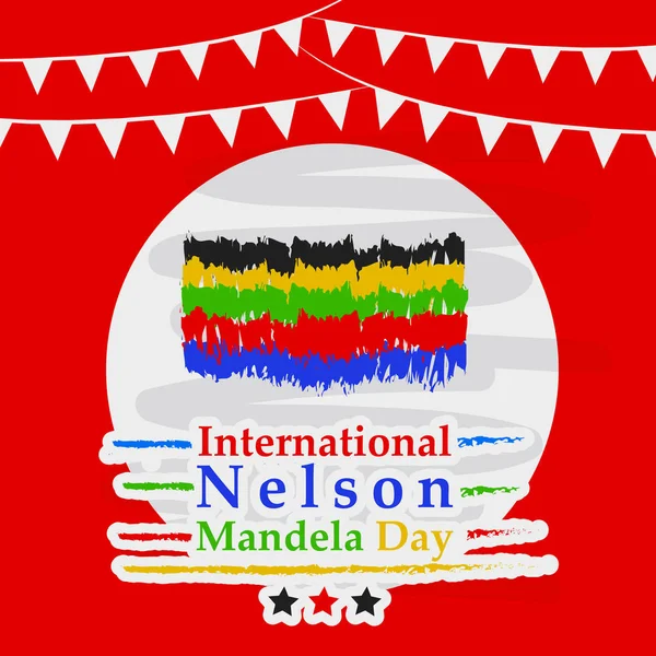 Arka plan illüstrasyon Nelson Mandela günü için