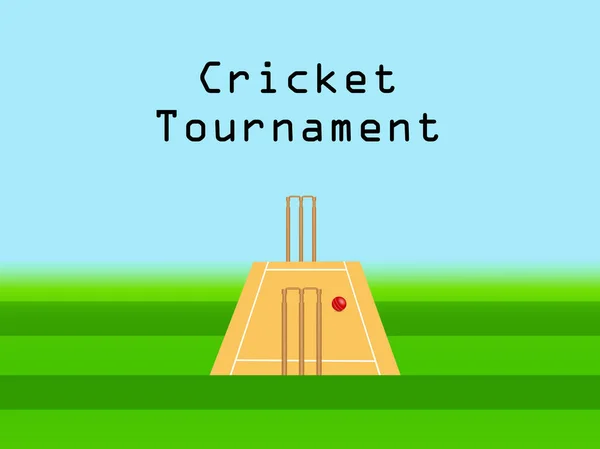 Illustration Cricket Sport Bakgrund — Stock vektor