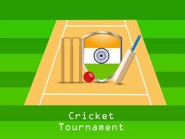 Ilustracja Cricket Sport Tło — Wektor stockowy