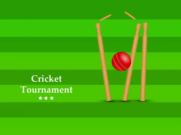 Ilustracja Cricket Sport Tło — Wektor stockowy