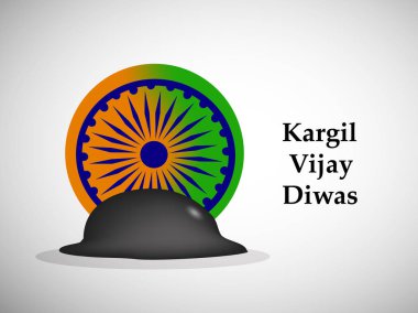 Illustration of elements of Kargil Vijay Diwas in India celebrated on 26th July clipart