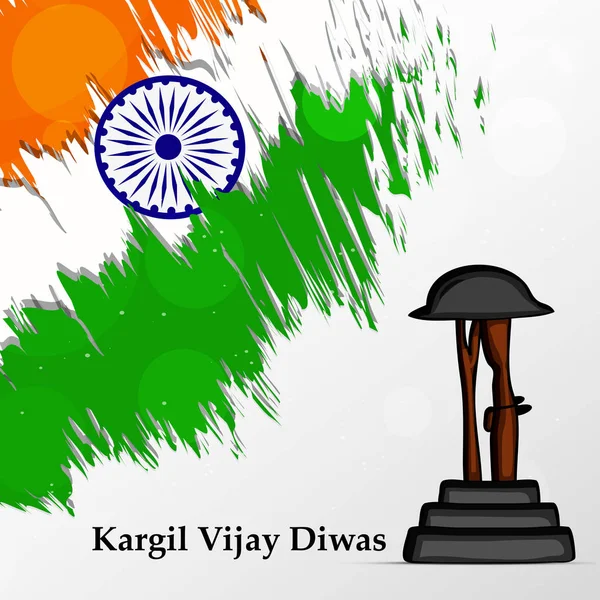 Иллюстрация Элементов Каргила Виджая Диваса Индии Отмечается Июля — стоковый вектор