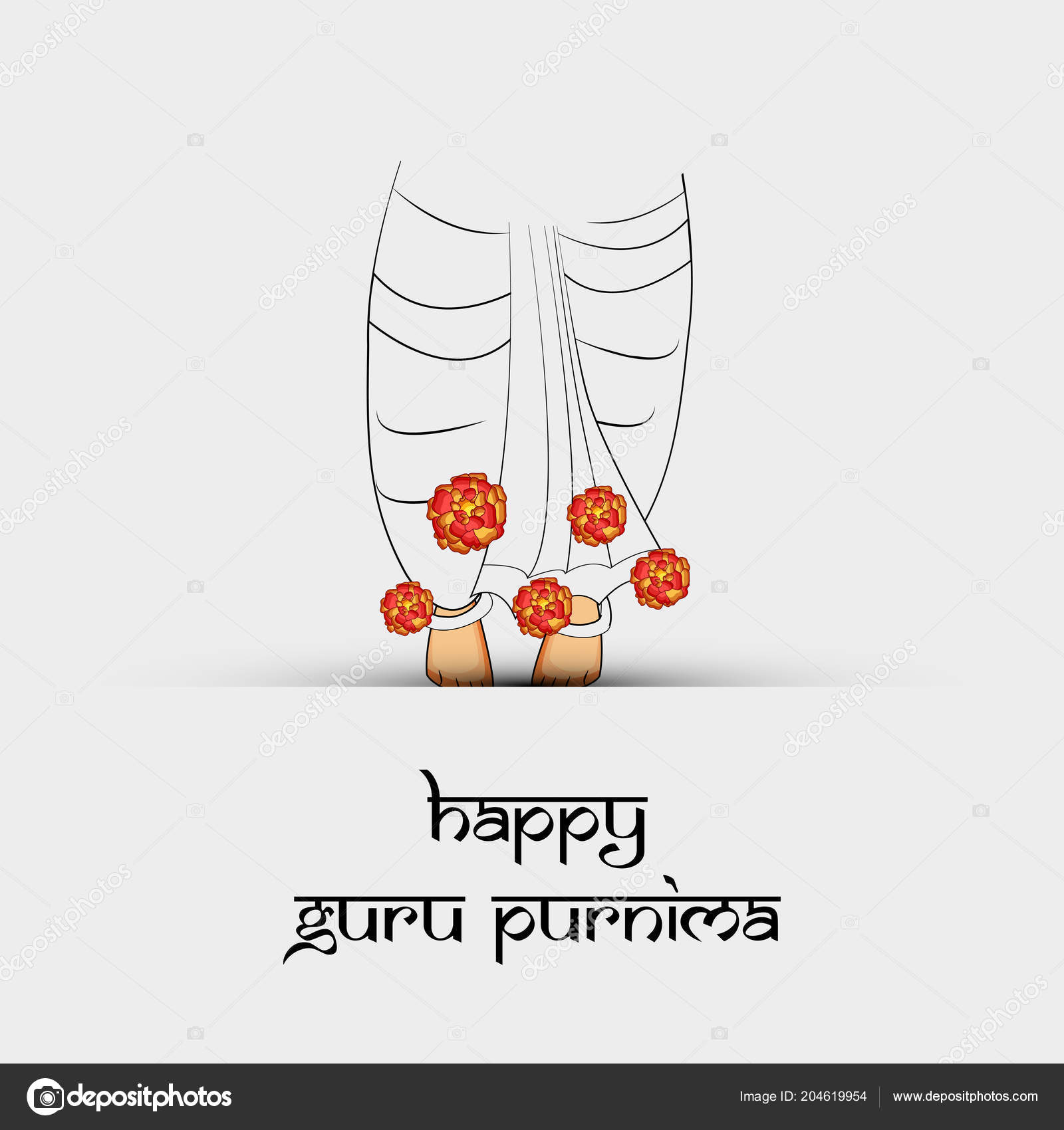 Illustration Sacred Sound Happy Guru Purnima Text Occasion Guru ...