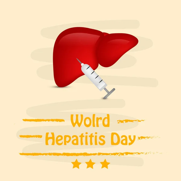 Illustration Hepatit Världsdagen Medvetenhet Bakgrund — Stock vektor