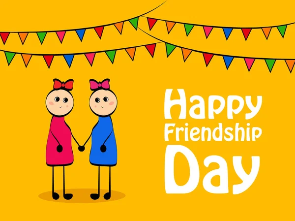 Illustration Background Friendship Day — Stock Vector