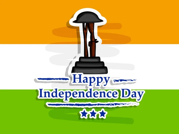 Ilustración Independencia India Fondo Del Día — Vector de stock