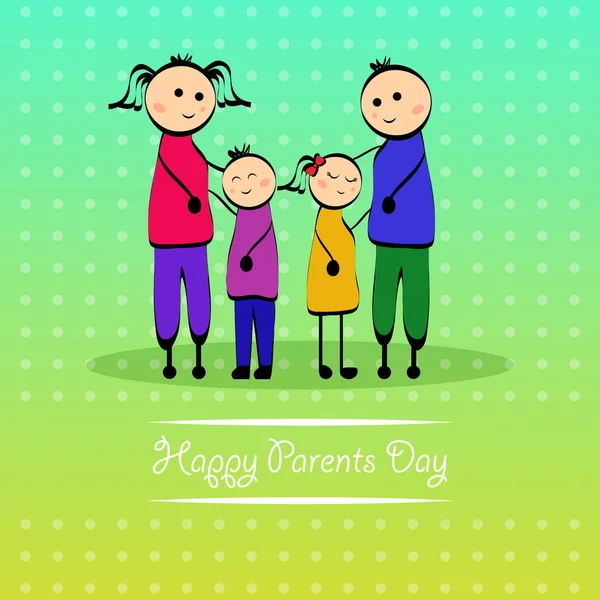 Illustration Background Parents Day — Stock Vector