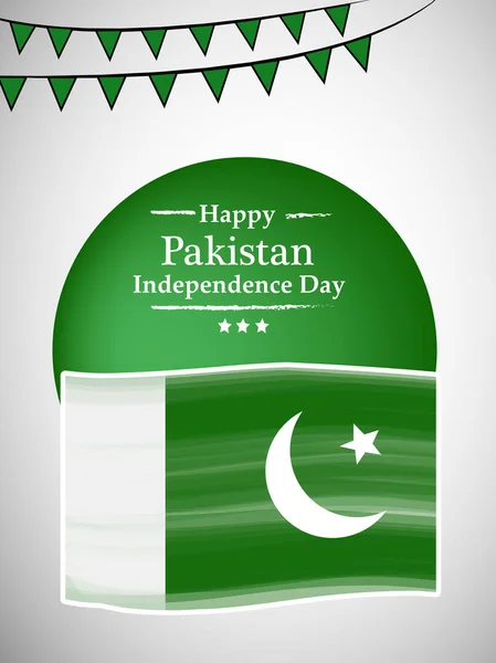 Ilustração Fundo Para Dia Independência Paquistão — Vetor de Stock