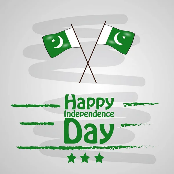 パキスタン独立記念日の背景のイラスト — ストックベクタ