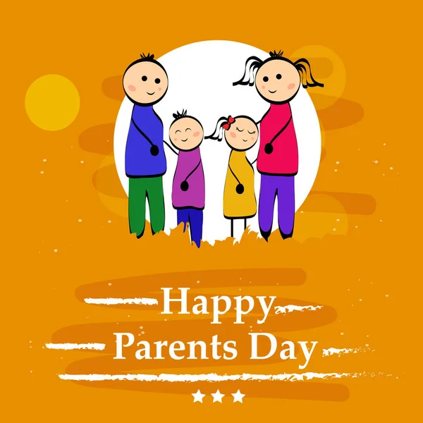 Illustration Background Parents Day — Stock Vector