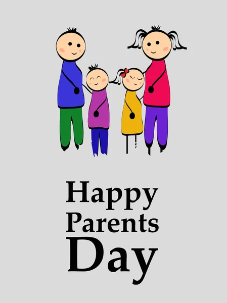 Illustration Background Parents Day — Stock Vector