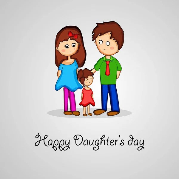 Illustration Background Son Daughter Day — Stock Vector