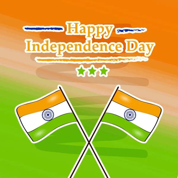 Illustration Background Indian Independence Day — Stock Vector