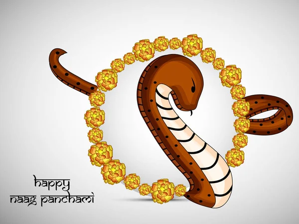Illustration of background for the occasion of hindu religious festival Naag Panchami celebrated in India