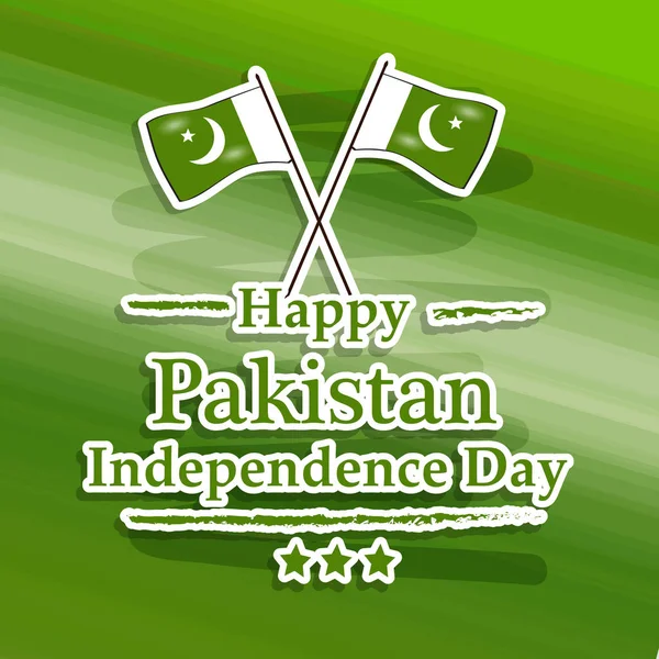 Иллюстрация Фона Дню Независимости Пакистана — стоковый вектор