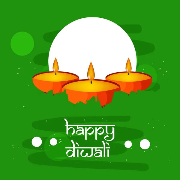 Ilustración Los Elementos Del Festival Hindú Diwali Fondo — Vector de stock