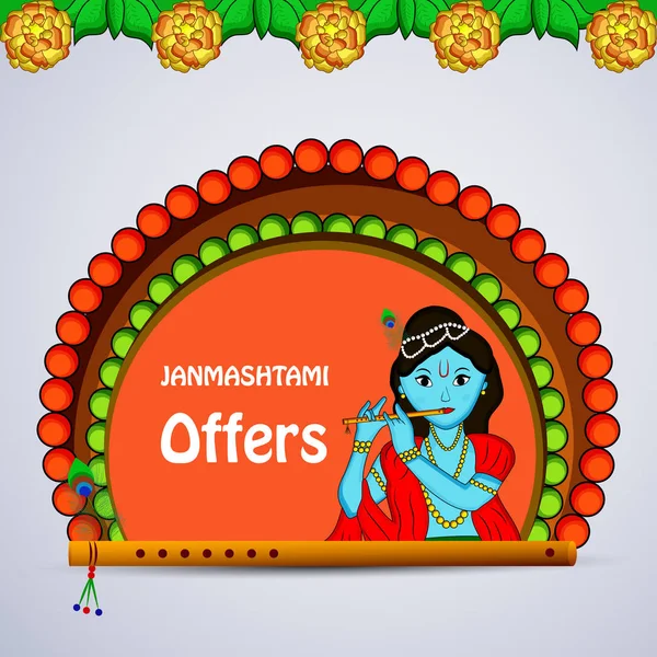 Arka plan fpr Hindu festivali Janmashtami vesilesiyle gösterimi