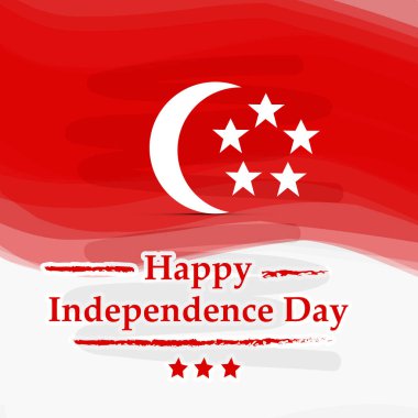 Arka plan illüstrasyon için Singapur bağımsızlık günü