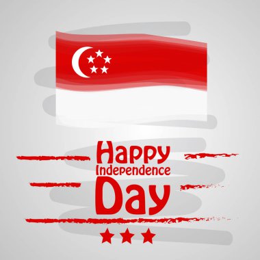 Arka plan illüstrasyon için Singapur bağımsızlık günü