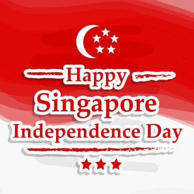 Arka plan illüstrasyon için Singapur bağımsızlık günü