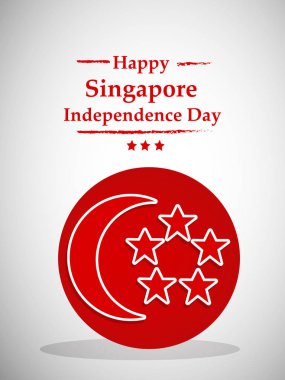 Arka plan illüstrasyon için Singapur bağımsızlık günü