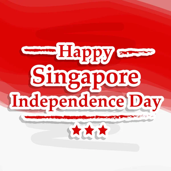 Ilustración Los Antecedentes Del Día Independencia Singapur — Vector de stock