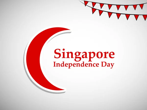 Illustration Contexte Fête Indépendance Singapour — Image vectorielle