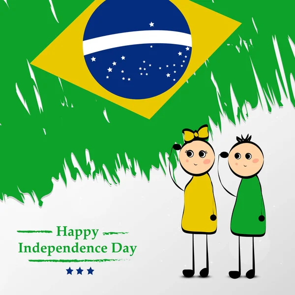 ブラジル独立記念日の背景のイラスト — ストックベクタ