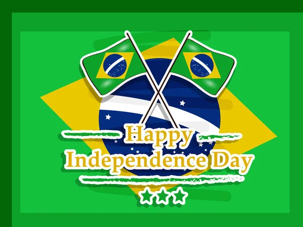 Illustration Contexte Fête Indépendance Brésil — Image vectorielle