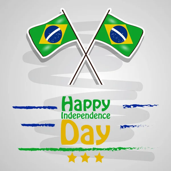 Illustratie Van Brazilië Independence Day Achtergrond — Stockvector