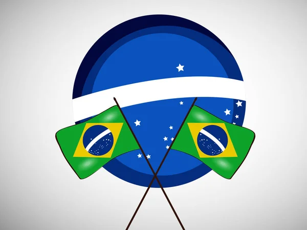 Ilustración Brasil Fondo Día Independencia — Archivo Imágenes Vectoriales