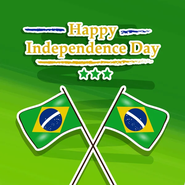 Illustratie Van Brazilië Independence Day Achtergrond — Stockvector
