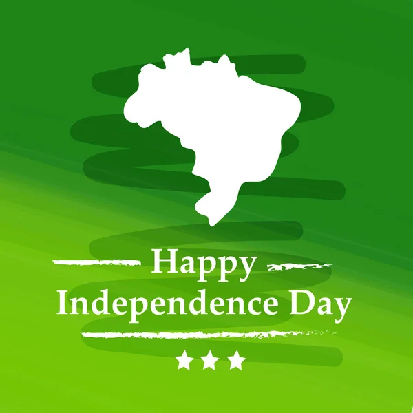 Ilustración Brasil Fondo Día Independencia — Vector de stock