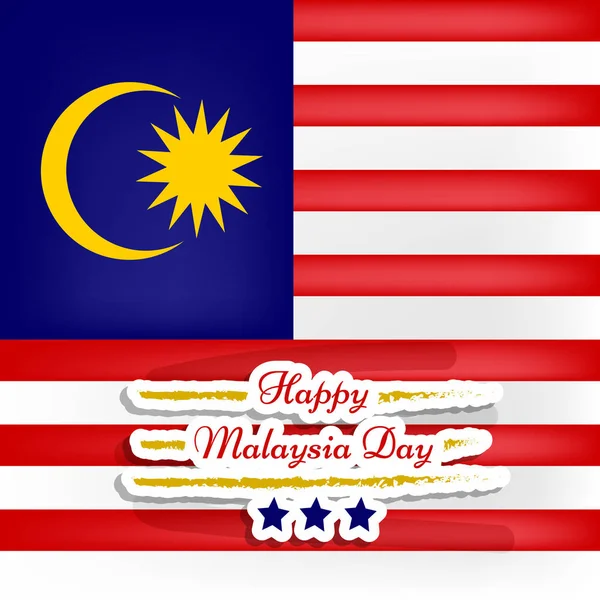Ilustrace Malajsie Den Pozadí — Stockový vektor