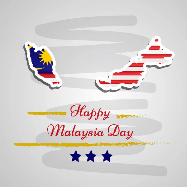 Ilustrace Malajsie Den Pozadí — Stockový vektor
