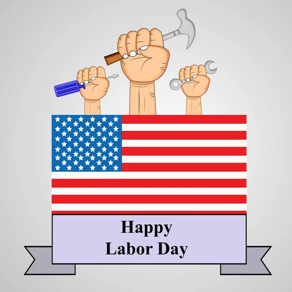 Illustration Usa Labor Day Background — Stock Vector