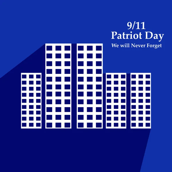 Illustration Contexte Patriot Day Des États Unis — Image vectorielle