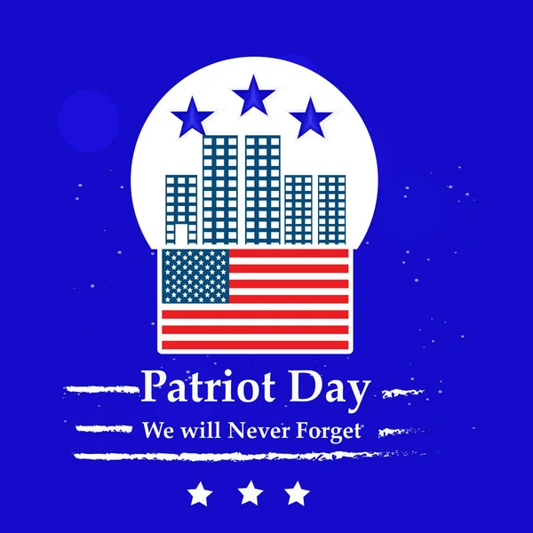 Ilustración Usa Patriot Day Background — Vector de stock