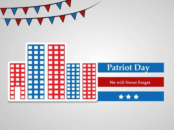 Ilustración Usa Patriot Day Background — Vector de stock