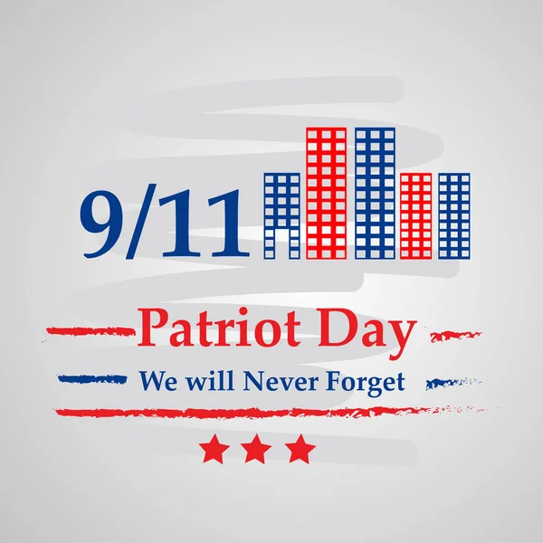 Illustration Contexte Patriot Day Des États Unis — Image vectorielle