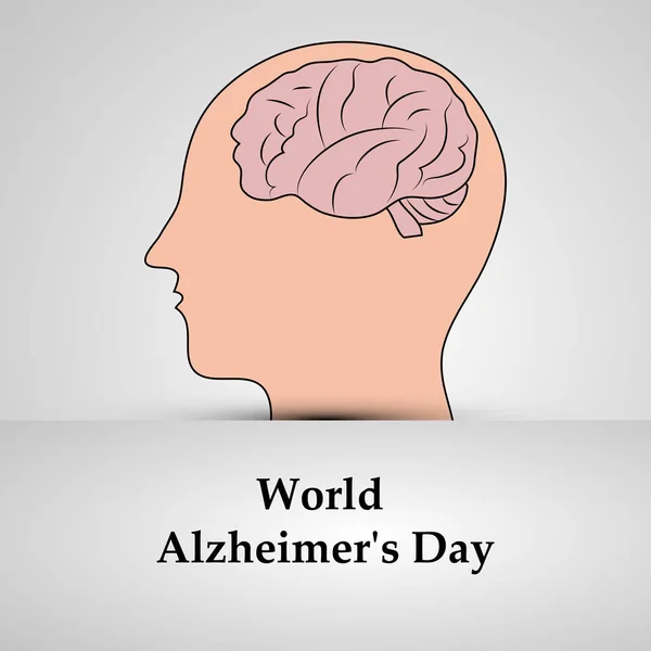 Illustratie Van Elementen Van Wereld Alzheimer Dag Achtergrond — Stockvector